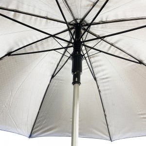 OVIDA 23 Inch and 8 Ribs Straight Umbrella Silver Coating with Custom Design