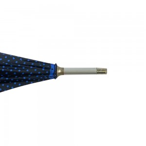 OVIDA 23 Inch and 8 Ribs Straight Umbrella Silver Coating with Custom Design