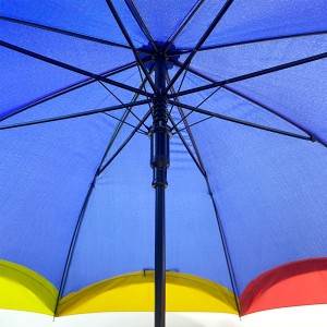 Ovida stick umbrella 23 inch 8 ribs J handle colorful umbrella with customer’s logo print