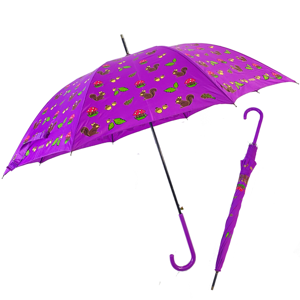 Ovida custom full color off-set logo printing umbrella stick automatic purple umbrellas Featured Image