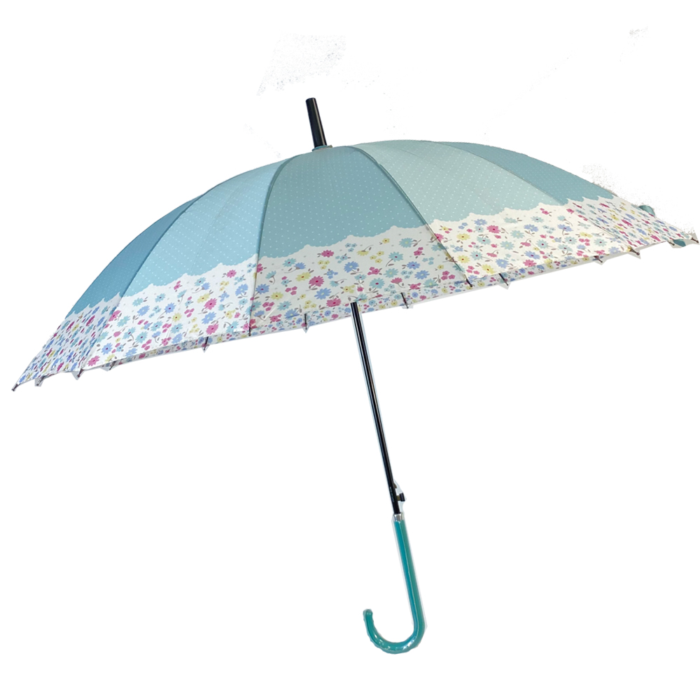 Factory Promotional Full Automatic Umbrella - Ovida Women Fashion 16 Ribs Lace Pagoda Parasol Princess Long-handle Umbrella Windproof Sunny and Rainy Umbrella – DongFangZhanXin