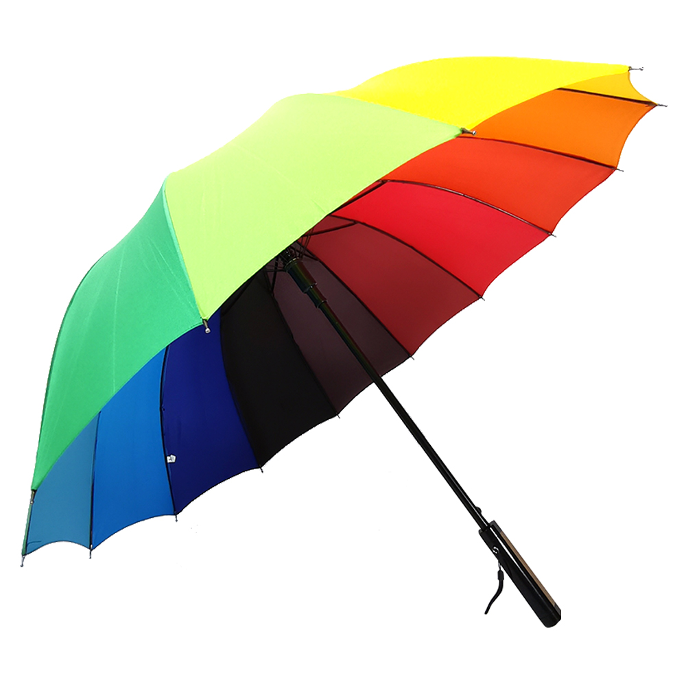 Factory wholesale Custom Print Logo Strong Quality Umbrella - Ovida Custom Colory Automatic Straight Rainbow Umbrella – DongFangZhanXin