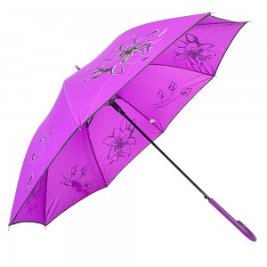 Factory selling Small Black Umbrella - Ovida Logo Prints Umbrellas For Ladies Fashion Wedding Umbrellas For Woman – DongFangZhanXin
