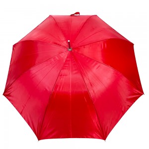 Ovida Red Umbrella Automatic Open Straight Umbrella With Silver UV Coating