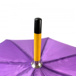 OVIDA 23 Inch 8 Ribs Umbrella Wooden Shaft and J Shape Handle Accept Custom Logo Print