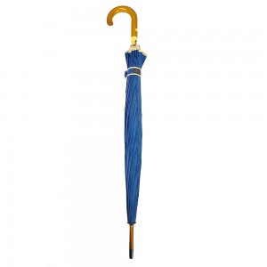 OVIDA 23 Inch 16 Ribs Umbrella Wooden Shaft Handle Classical Luxurious With Custom Design