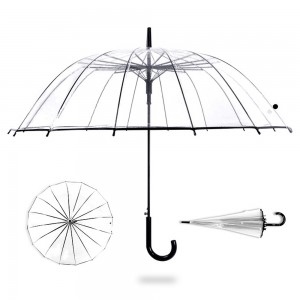 OVIDA 46″ Automatic Open Apollo Transparent Clear Bubble Dome Rain adult clear umbrella