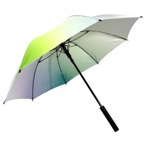 OVIDA 23 inch 8 ribs double layer cusotm logo design straight green umbrella