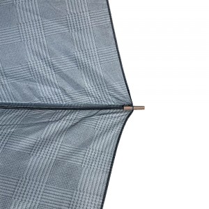 OVIDA 23 Inch 8 Panels Wooden Crook Handle Classical Stripe Umbrella