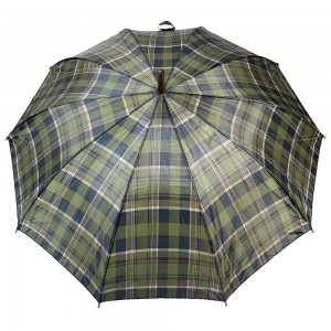 OVIDA 23 Inch 10 Ribs Semi-automatic Open Printed Fabric Straight Umbrella