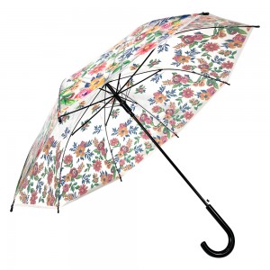 OVIDA Clear Transparent POE Umbrella Custom Logo Plastic Wholesale Umbrella