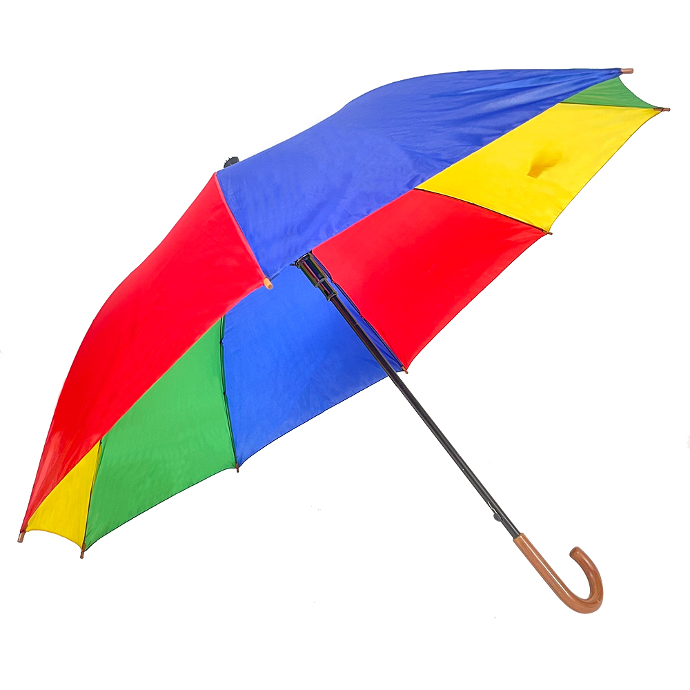 Ovida wholesale cheap Multi Color Promotion rainbow umbrella with polyester fabric de golf 54″ antislip golf umbrella high quality