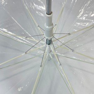 OVIDA Waterproof Promotion Gift PVC Umbrellas Straight See Through Dome Shape Transparent Plastic Clear Poe Bubble Auto Open Stick Umbrellas