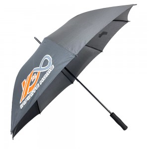 Ovida high quality big size windproof carbon fiber promotion auto open straight golf umbrella with printed logo