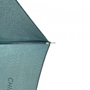 Ovida High-end straight bone umbrella for two people Hotel restaurant automatic logo sombrillas