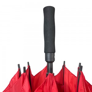 Ovida Windproof Fiberglass Ribs pongee fabric Full Automatic classic logo print solid color business umbrellas