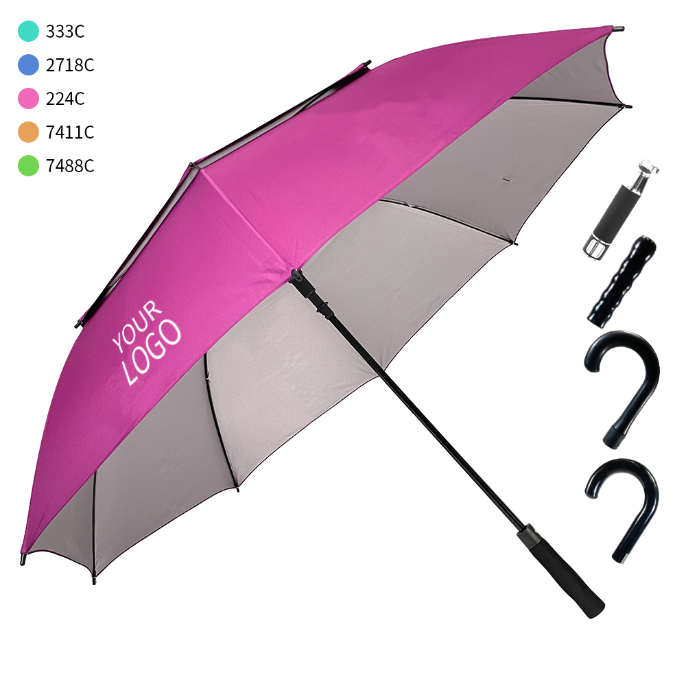 Ovida Best selling rain and sun Extra double layer Unique Logo customized large golf umbrella