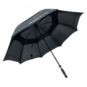 Ovida high quality windproof carbon fiber golf umbrella promotion auto open straight sword umbrella