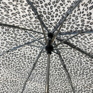 OVIDA three folding promotional leopard umbrella super mini rain umbrella with custom design