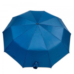OVIDA 3 folding classical umbrella high quality dark blue compact umbrella