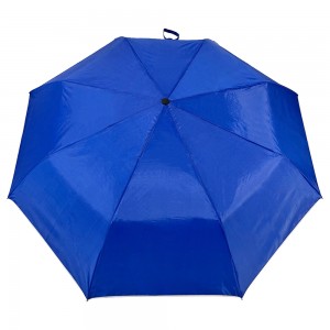 OVIDA Pure blue polyester fabric with silver coating sun uv block protection telescopic umbrella fold 3