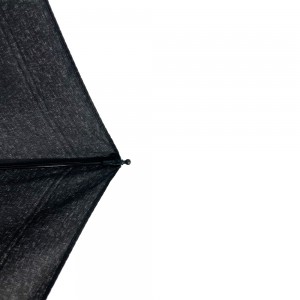 OVIDA Mini and light handed-open water proof wind proof black pongee small fold umbrella three