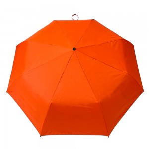 OVIDA Youth orange color Eco-friendly polyester fabric with silver protection compact travel umbrella