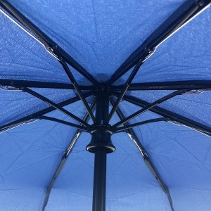 Ovida OEM umbrella manufacture auto 3 foldable umbrella for family with custom design clear pattern for wind proof water proof
