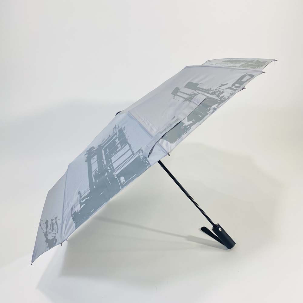 Ovida automatic open three foldable compact windproof 10ribs brolly umbrella