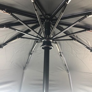 Ovida cheap plain color of outdoor sun umbrella with black coating 10 ribs UV wind proof umbrellas custom logo outdoor travel Advertising umbrella