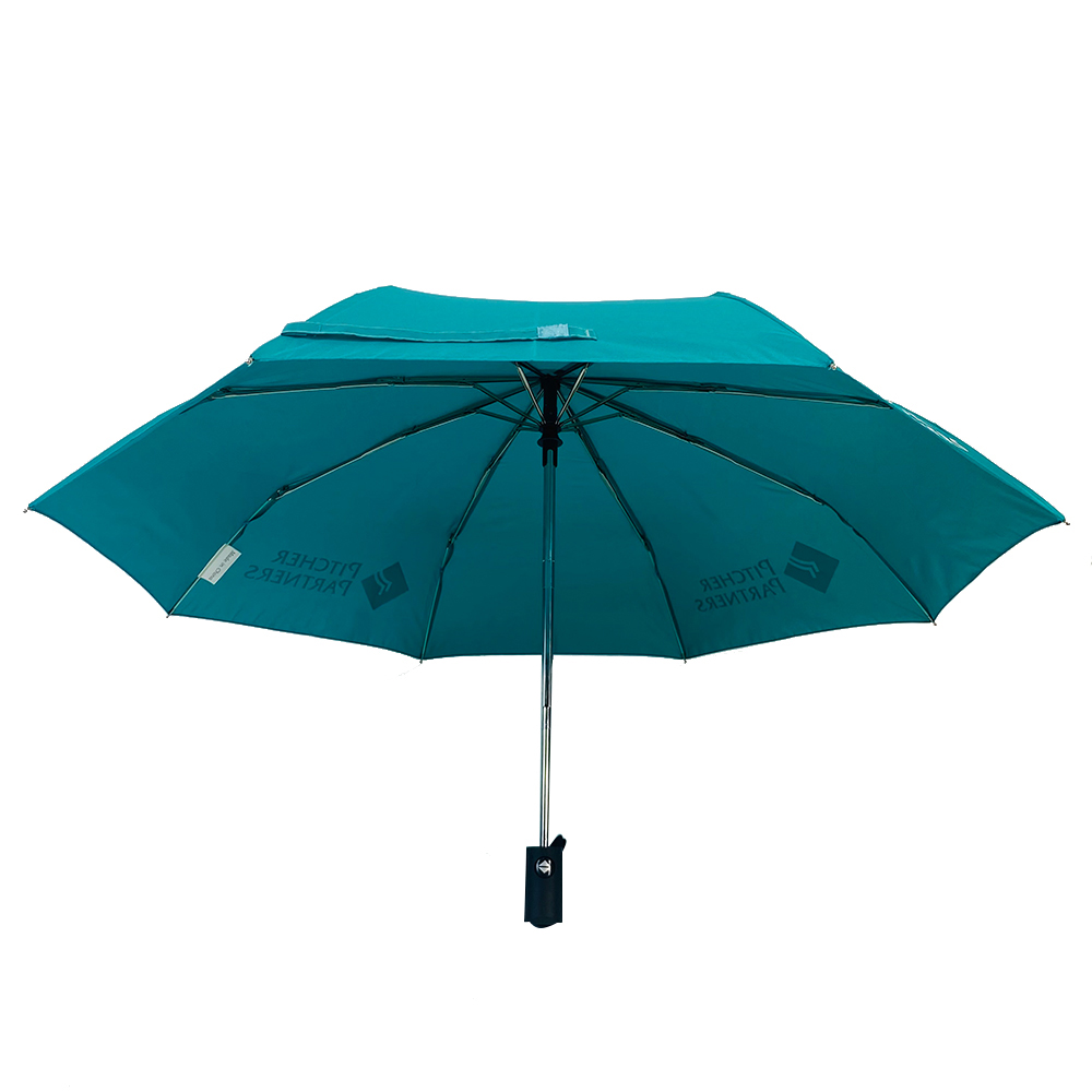 Ovida beautiful blue custom logo for ad umbrella  chinese manufacture brand umbrella with water proof by plained color design