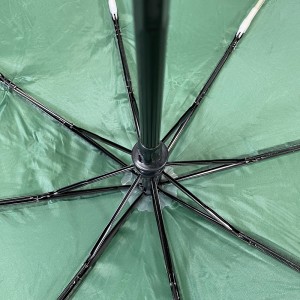 Ovida 3 Folding Automatic Windproof Umbrella Colorful Plaid Fabric Printing Customized Rainy Umbrella