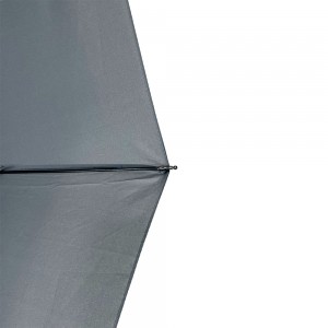 Ovida Hot Sale High Quality Umbrella Windproof  pure grey 3 Fold Umbrella Custom Logo Print Rain Umbrella