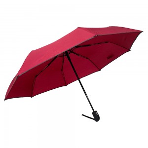 Ovida  3-folding Umbrella Pongee Fabric With Soft Piping Custom Umbrella