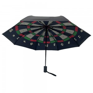 Ovida 21inch 8ribs Folding Umbrella UV Protection Umbrella Printed With Special Numbers Pattern