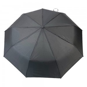 Ovida Folding Umbrella Black Pongee Fabric With Custom Logo Cheap Advertising Umbrella