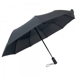 Ovida Folding Umbrella Black Pongee Fabric With Custom Logo Cheap Advertising Umbrella