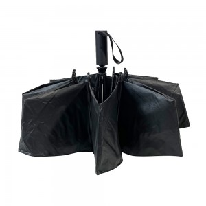 Ovida Full Automatic Folding Umbrella With Logo Rubber Coated Long Handle Umbrella