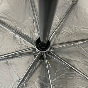 Ovida Full Automatic Folding Umbrella With Logo Rubber Coated Long Handle Umbrella