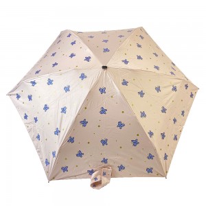 China New Product Umbrella Automatic Close - Ovida rain and sun protect Japanese vintage 5folding UV umbrella – DongFangZhanXin