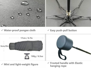 Ovida New inventions Anti UV 5 folding pink capsule cheap mini pocket umbrella