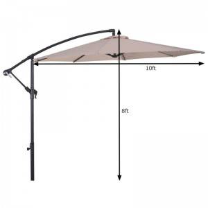 3m*8ribs Luxury foldable outdoor patio cantilever parasol garden umbrella