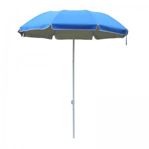Ovida china wholesale grass outdoor logo prints sun beach umbrellas with tilt