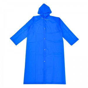 Ovida Blue Fashion Adult Women Men Waterproof Long Raincoat Hooded For Outdoor Hiking Travel Fishing Climbing Thickened