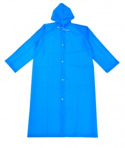 Ovida Blue Fashion Adult Women Men Waterproof Long Raincoat Hooded For Outdoor Hiking Travel Fishing Climbing Thickened