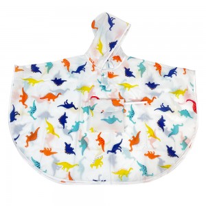 Ovida Cheapest cute design custom color change dinosaur for kids raincoat suit waterproof magic rain coat