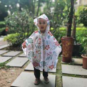 Ovida Nice beautiful flower design Raining Suit Outdoors Rain Wear Raincoats for Kids Women Foldable Raincoat