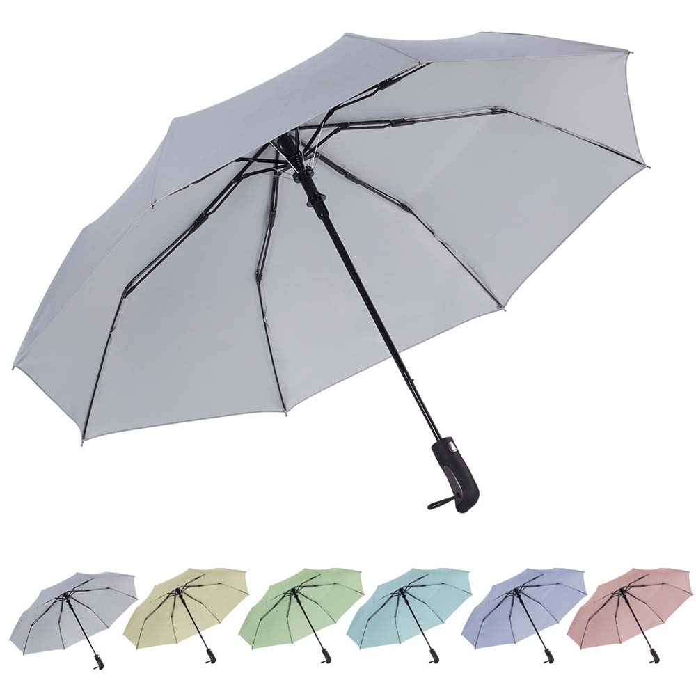 Cheap PriceList for Fishing Umbrella Bait - Ovida supplier umbrellas for sale Custom Logo 23 inch 8 ribs with logo 3 folding Automatic fold Umbrella parasols Reflecting – DongFangZhanXin