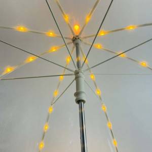 Automatic Stick straight transparent golf Umbrella with Flashing LED