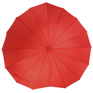 Ovida High quality Unique Design Red Heart Shape Straight Umbrella Manual Open Umbrella